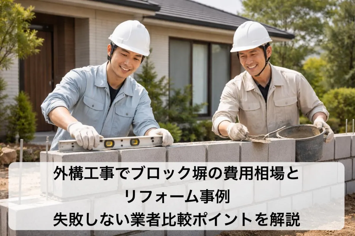 外構工事でブロック塀の費用相場とリフォーム事例・失敗しない業者比較ポイントを解説