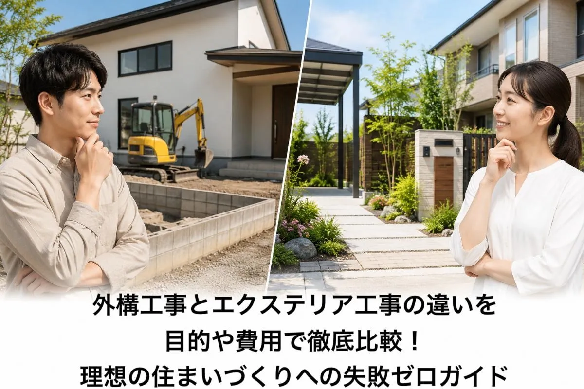 外構工事とエクステリア工事の違いを目的や費用で徹底比較!理想の住まいづくりへの失敗ゼロガイド