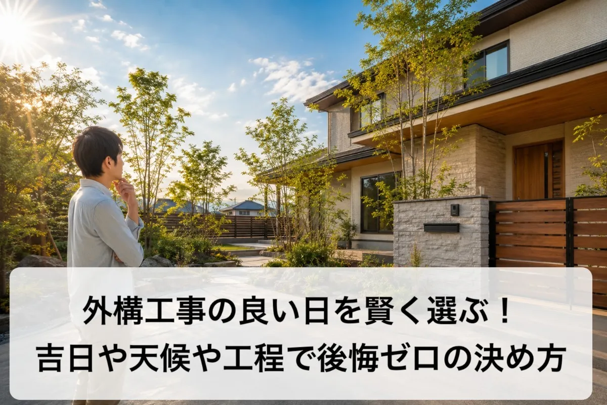 外構工事の良い日を賢く選ぶ!吉日や天候や工程で後悔ゼロの決め方
