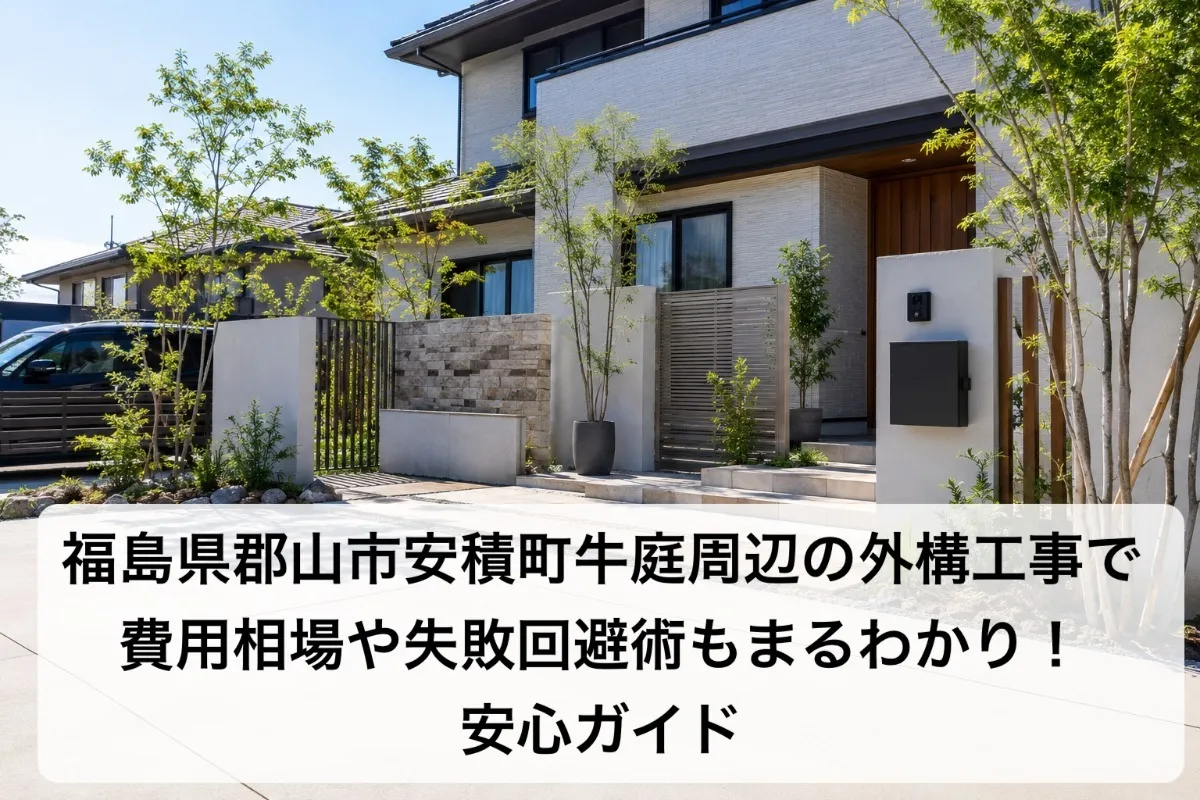 福島県郡山市安積町牛庭周辺の外構工事で費用相場や失敗回避術もまるわかり!安心ガイド
